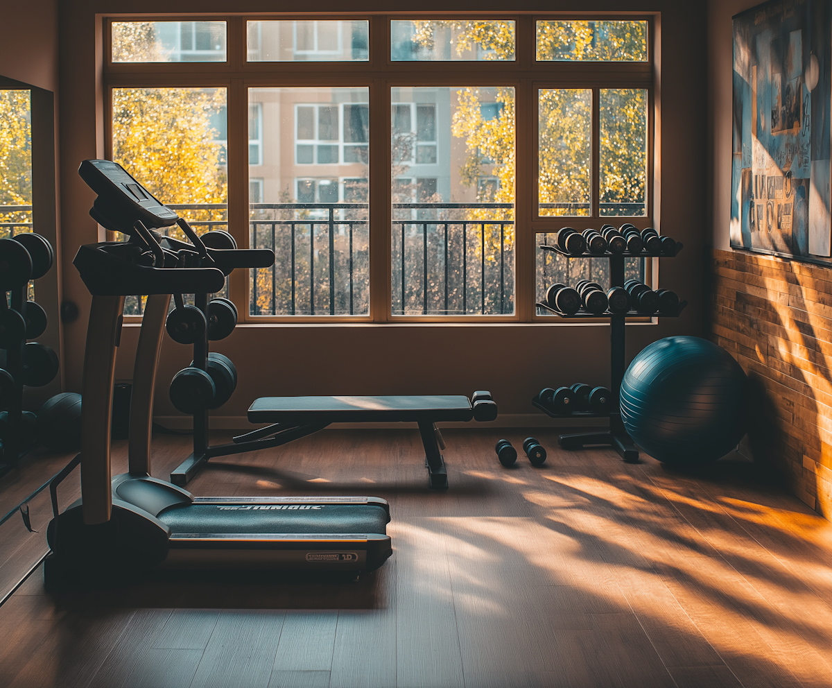 Cardio Area — full floor of machines